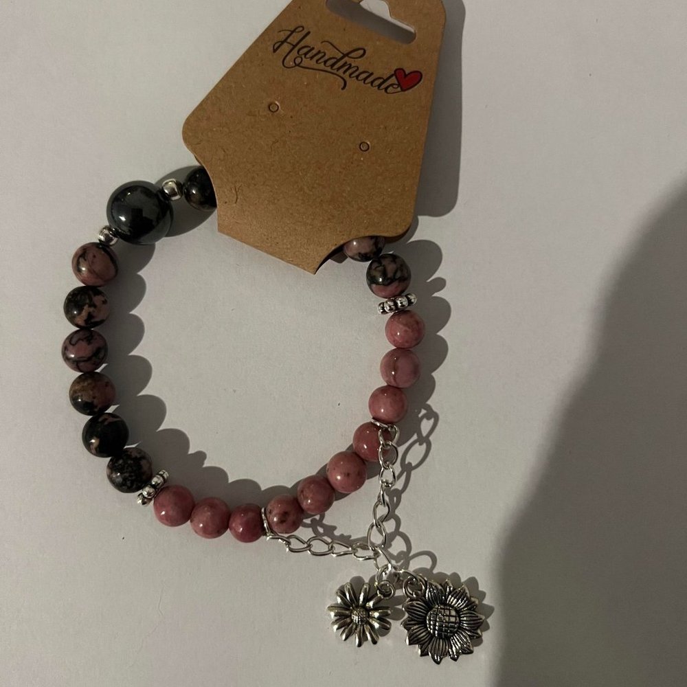 Pink Rhodonite Bracelet - Picture 2 of 2